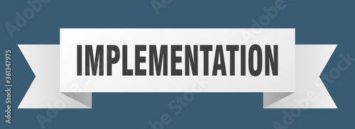 implementation ribbon. implementation isolated band sign. implementation banner