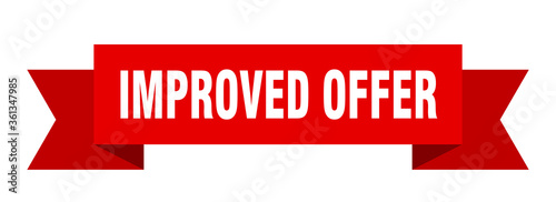 improved offer ribbon. improved offer isolated band sign. improved offer banner