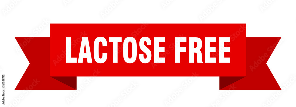 lactose free ribbon. lactose free isolated band sign. lactose free banner lactose free ribbon. lactose free isolated band sign. lactose free banner