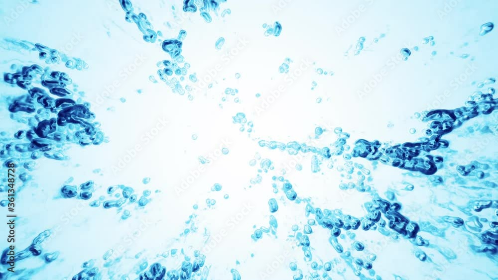 blue bubbles seethe and move. abstract water background. looped animation blue bubbles seethe and move. abstract water background. looped animation