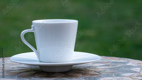 Coffee mug on the table