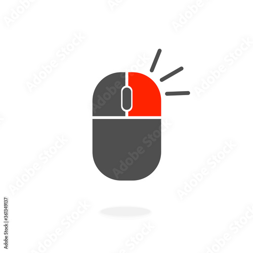 Right Button Mouse Double Click Computer Peripheral Icon Vector Illustration Sign Symbol