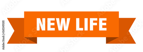 new life ribbon. new life isolated band sign. new life banner