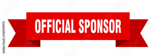 official sponsor ribbon. official sponsor isolated band sign. official sponsor banner
