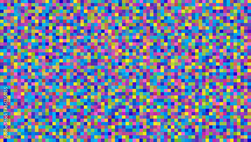 Multicolor square mosaic tile. Computer generated seamless abstract background