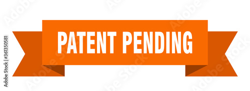 patent pending ribbon. patent pending isolated band sign. patent pending banner