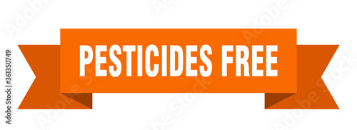 pesticides free ribbon. pesticides free isolated band sign. pesticides free banner