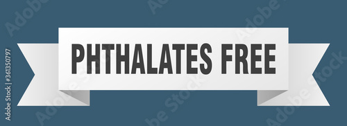 phthalates free ribbon. phthalates free isolated band sign. phthalates free banner