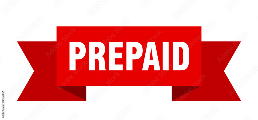 prepaid ribbon. prepaid isolated band sign. prepaid banner prepaid ribbon. prepaid isolated band sign. prepaid banner