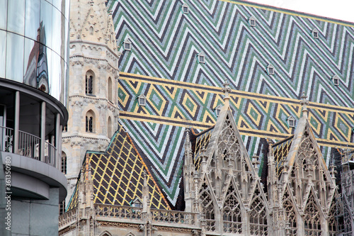 Photography Vienna, Austria, Stephansdom is the cathedral of Vienna, the bell tower is one o