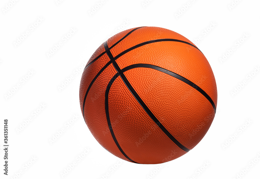 Basketball isolated on white background. Orange Ball. Sports concept.