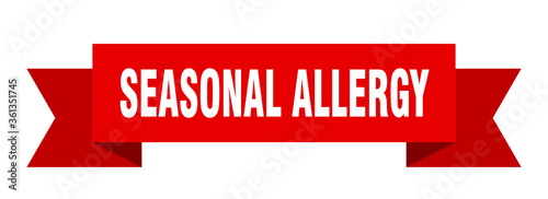 seasonal allergy ribbon. seasonal allergy isolated band sign. seasonal allergy banner