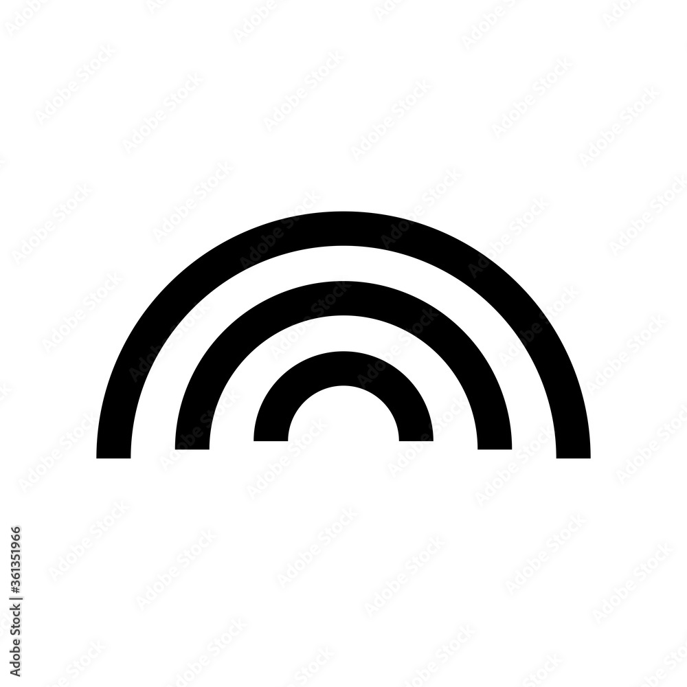 Rainbow Icon Flat Vector Illustration Rainbow Icon Flat Vector Illustration