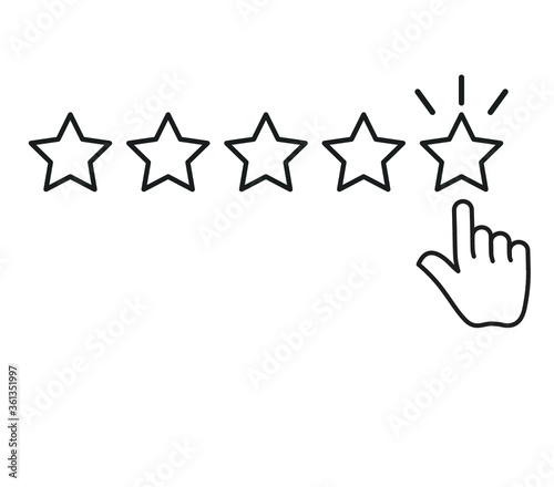 Customer reviews, rating, user feedback concept vector icon. Flat illustration on white background.
