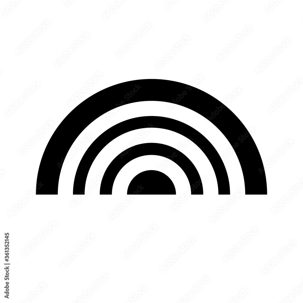 Rainbow Icon Flat Vector Illustration Rainbow Icon Flat Vector Illustration