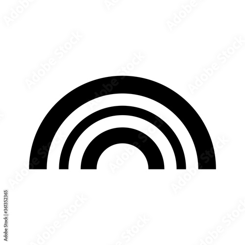 Rainbow Icon Flat Vector Illustration