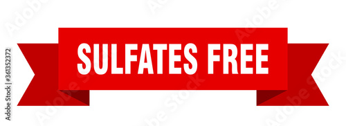 sulfates free ribbon. sulfates free isolated band sign. sulfates free banner