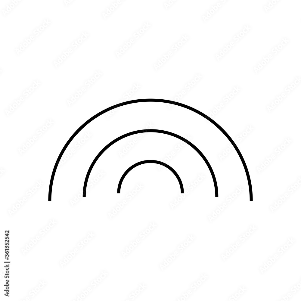 Obraz premium Rainbow Icon Flat Vector Illustration