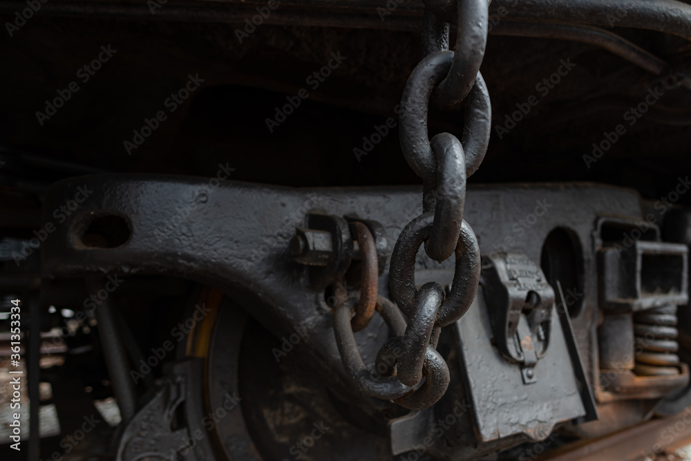 Detailed photograph of steam era locomotive. Detailed photograph of steam era locomotive.