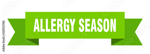 allergy season ribbon. allergy season isolated band sign. allergy season banner