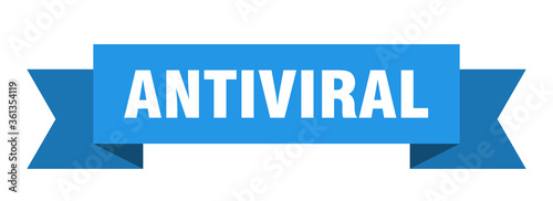 antiviral ribbon. antiviral isolated band sign. antiviral banner