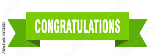 congratulations ribbon. congratulations isolated band sign. congratulations banner