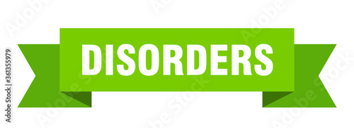 disorders ribbon. disorders isolated band sign. disorders banner