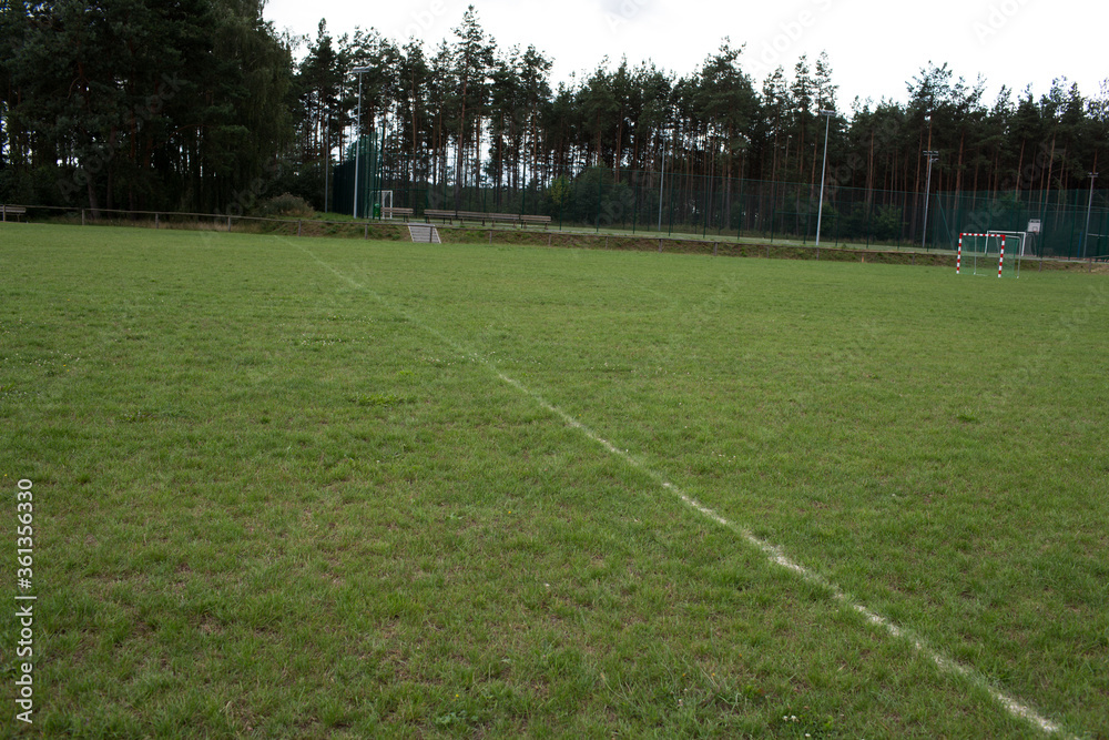 Fototapeta premium On the football field.