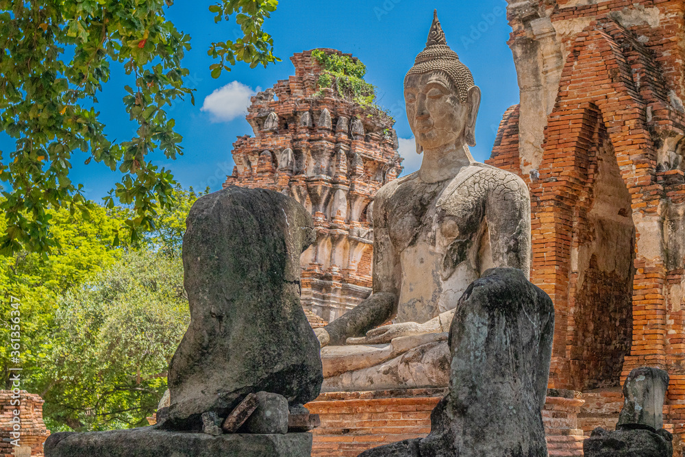 Old Temple, Mahathat Temple, Phra Nakhon Si Ayutthaya Province, Thailand