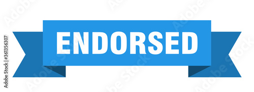 endorsed ribbon. endorsed isolated band sign. endorsed banner