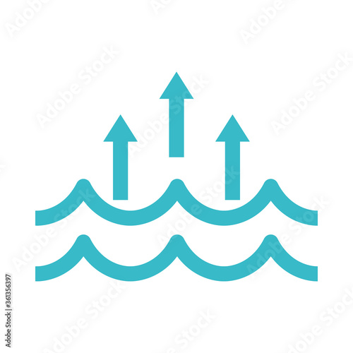water waves evaporation nature liquid blue silhouette style icon