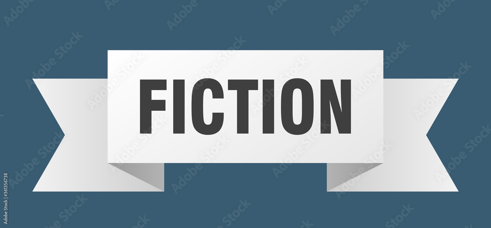 fiction ribbon. fiction isolated band sign. fiction banner fiction ribbon. fiction isolated band sign. fiction banner