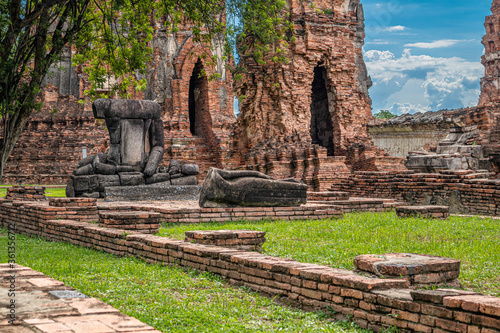 Old Temple, Mahathat Temple, Phra Nakhon Si Ayutthaya Province, Thailand