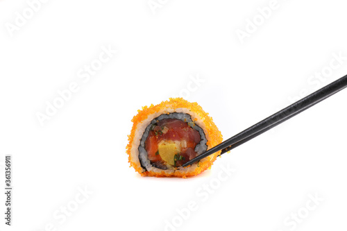 California roll isolated in white background
