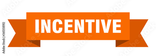 incentive ribbon. incentive isolated band sign. incentive banner