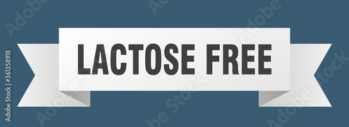 lactose free ribbon. lactose free isolated band sign. lactose free banner