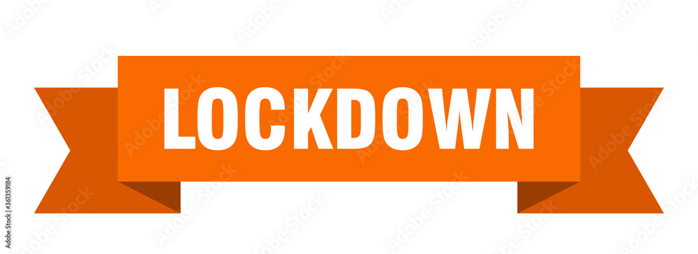 lockdown ribbon. lockdown isolated band sign. lockdown banner lockdown ribbon. lockdown isolated band sign. lockdown banner