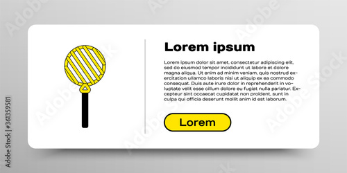 Line Lollipop icon isolated on white background. Food, delicious symbol. Colorful outline concept. Vector
