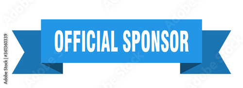 official sponsor ribbon. official sponsor isolated band sign. official sponsor banner