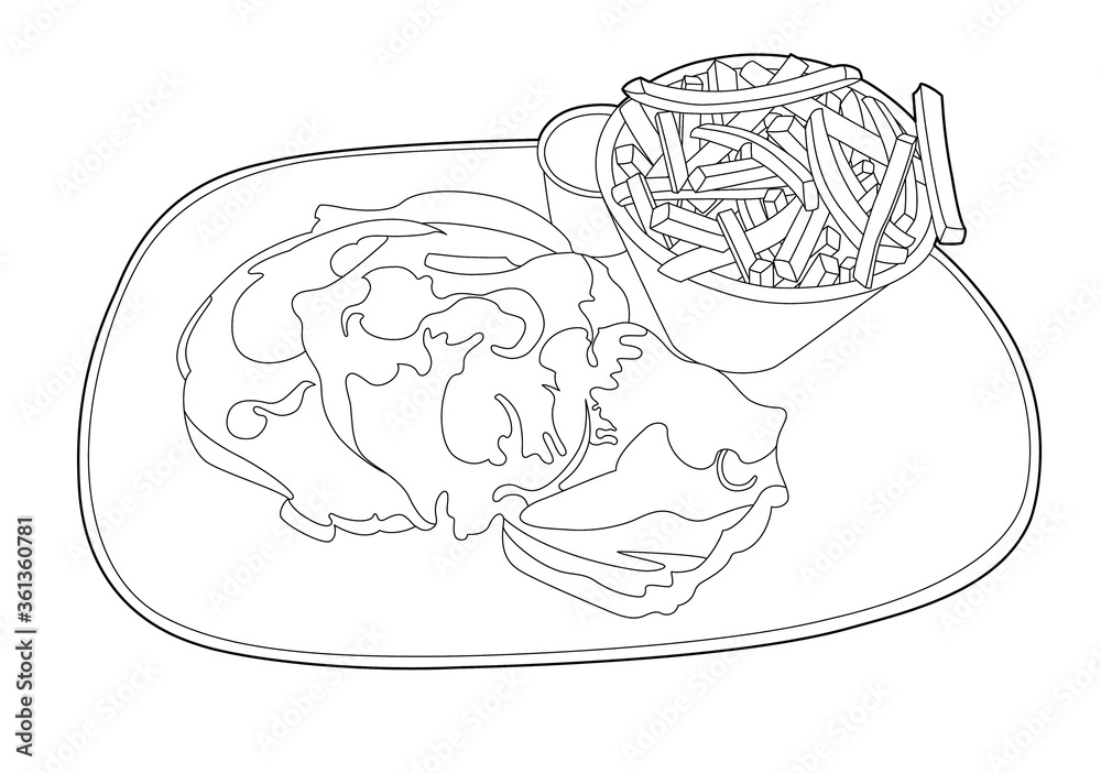 Plate design with beefsteak Plate design with beefsteak
