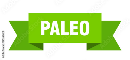 paleo ribbon. paleo isolated band sign. paleo banner