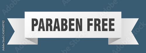 paraben free ribbon. paraben free isolated band sign. paraben free banner