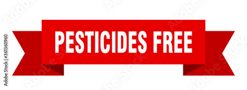 pesticides free ribbon. pesticides free isolated band sign. pesticides free banner
