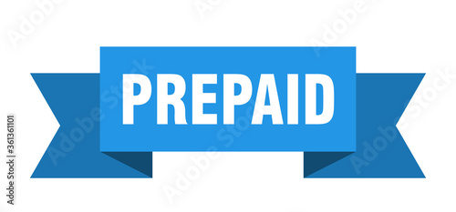 prepaid ribbon. prepaid isolated band sign. prepaid banner