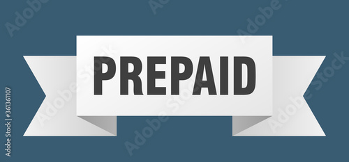 prepaid ribbon. prepaid isolated band sign. prepaid banner