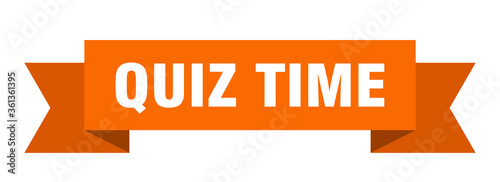 quiz time ribbon. quiz time isolated band sign. quiz time banner