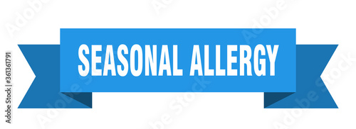 seasonal allergy ribbon. seasonal allergy isolated band sign. seasonal allergy banner