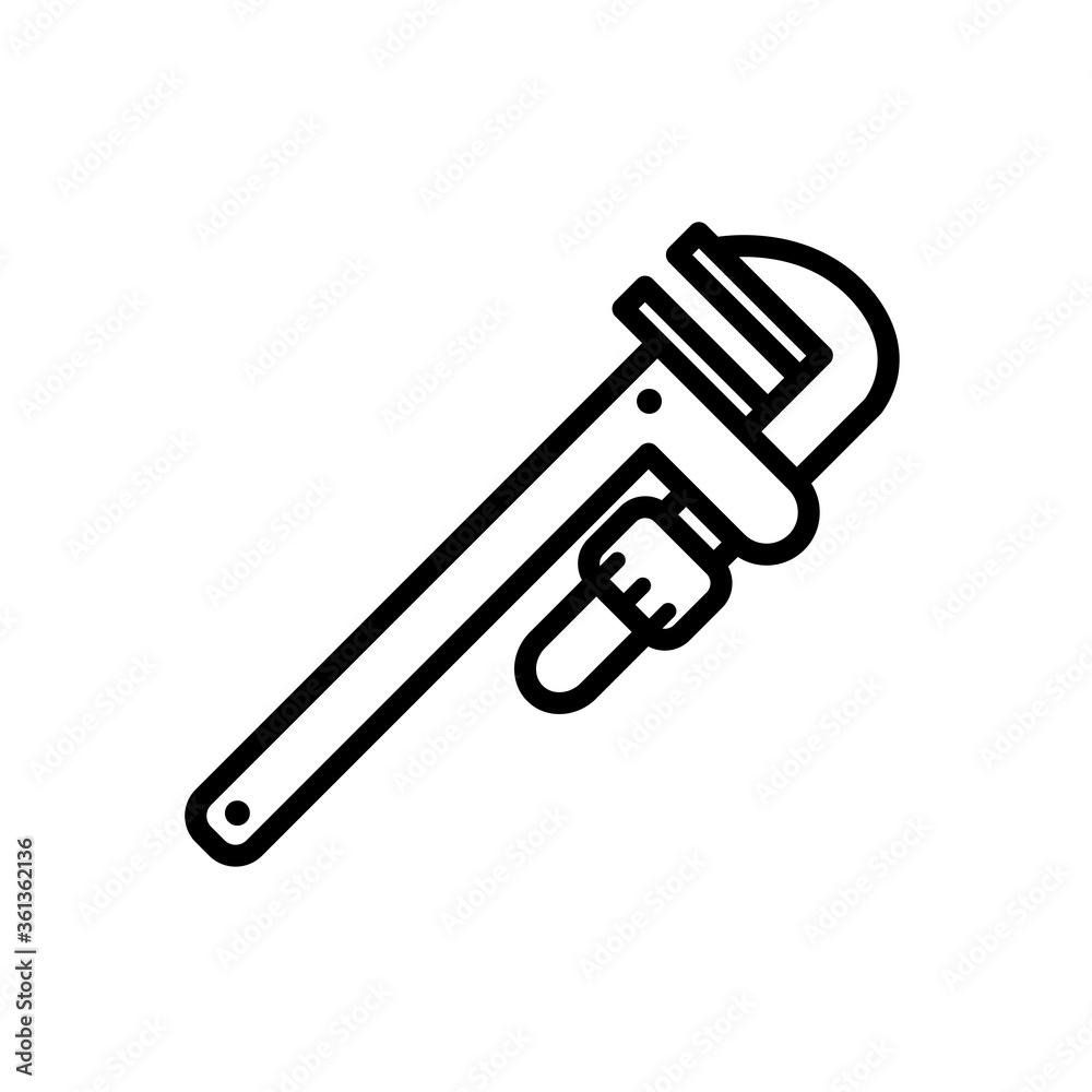 pipe wrench icon vector illustration design pipe wrench icon vector illustration design