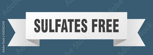 sulfates free ribbon. sulfates free isolated band sign. sulfates free banner