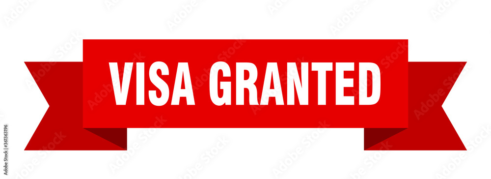 visa granted ribbon. visa granted isolated band sign. visa granted banner visa granted ribbon. visa granted isolated band sign. visa granted banner